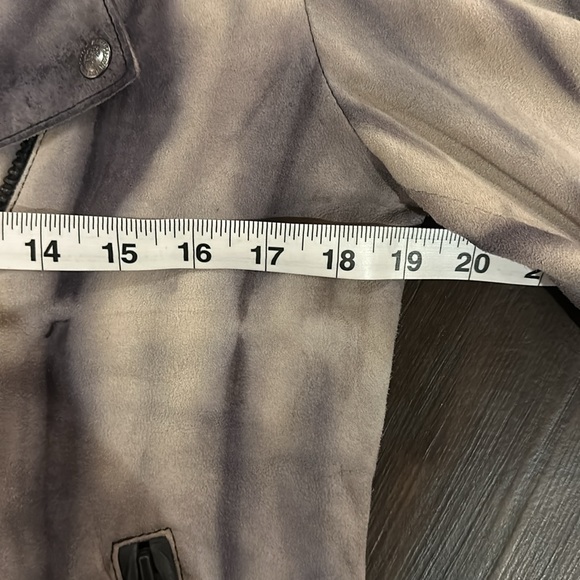 NWT Maison Scotch Tie-Dye leather jacket Euro size 2 - Picture 12 of 16